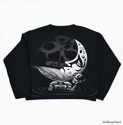 Sport Anime graphic sweater Black Knit Top for Warm Weather