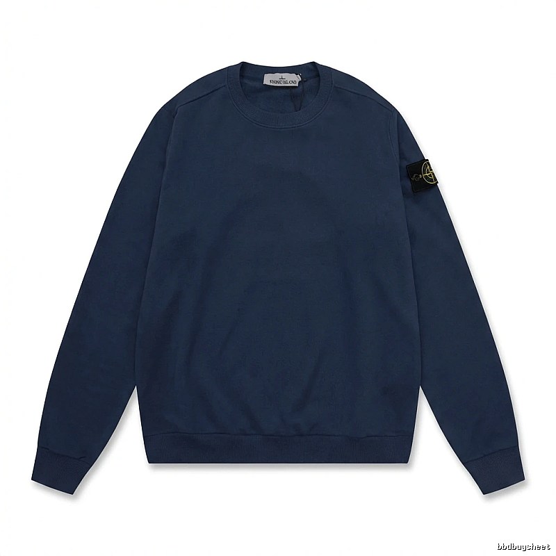 Stone Island basic dark navy blue sweatshirt