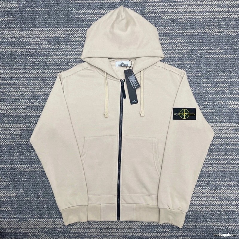 Stone Island Beige Zip Hoodie City Outfit