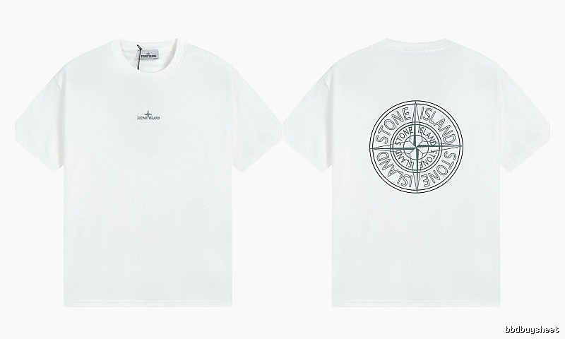 Stone Island Compass Series Street Style White T-Shirt
