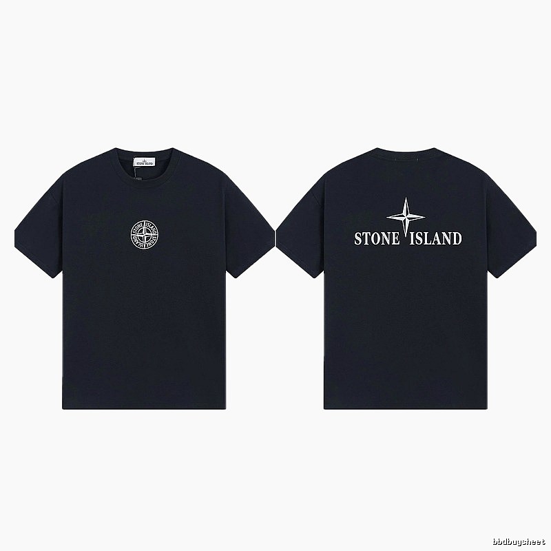 Stone Island Compass Street Style Black Short Sleeve T-shirt