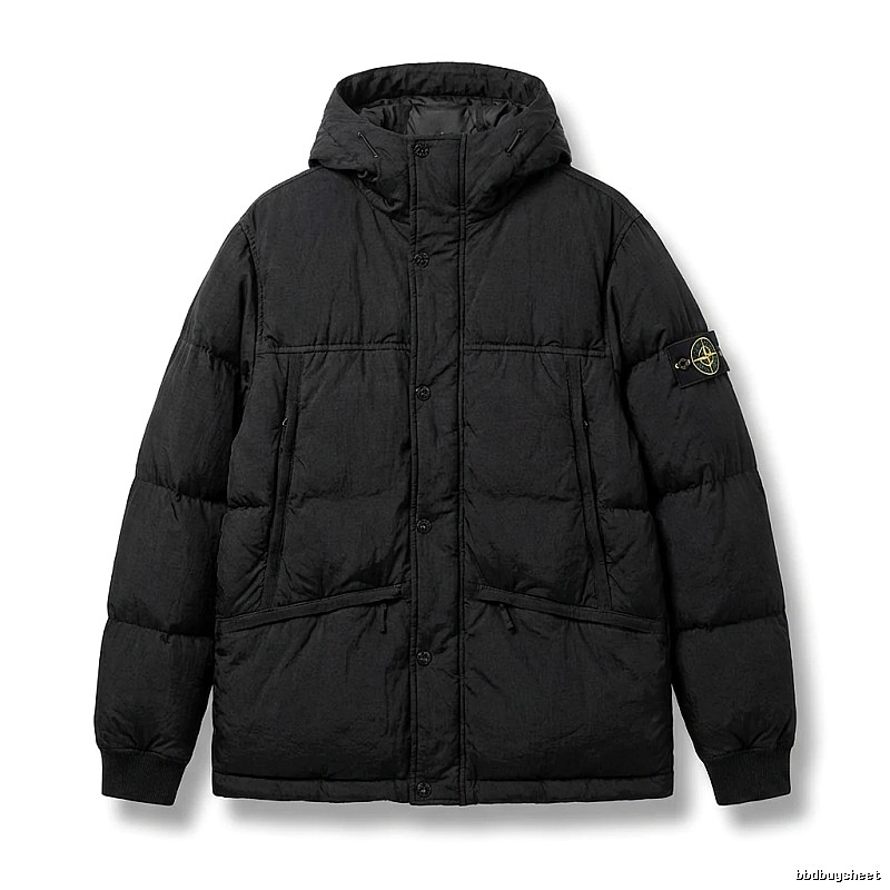 Stone Island functional style black down jacket