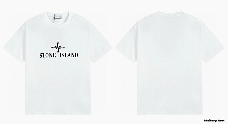 Stone Island Printed Street Style White T-Shirt