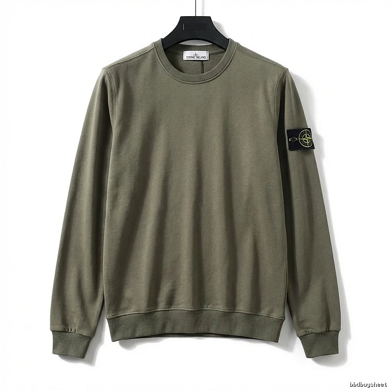Stone Island trendy brand military green sweatshirt