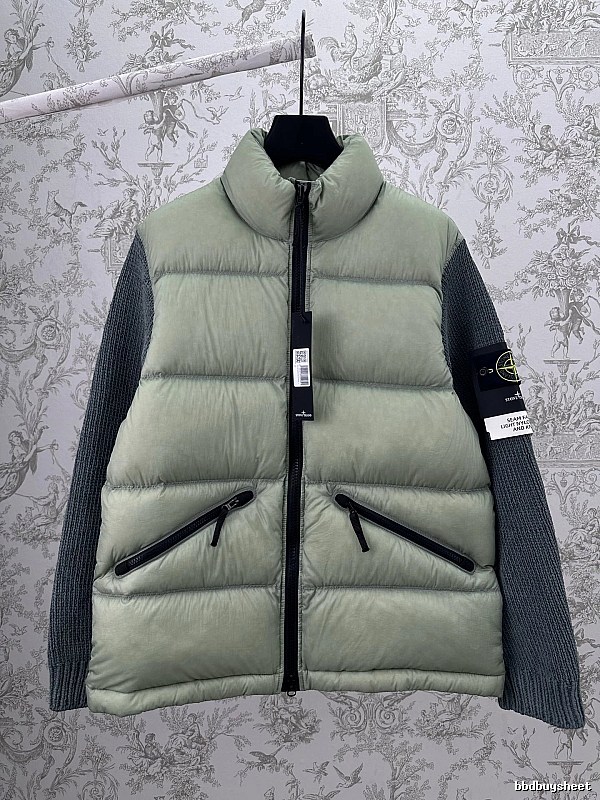 Stripe Striped Puffer Jacket with ThomBrowne Branding