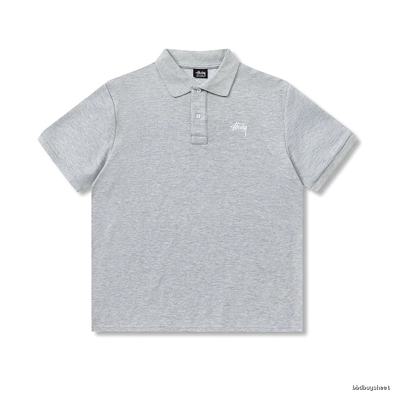 Stussy basic grey Polo shirt