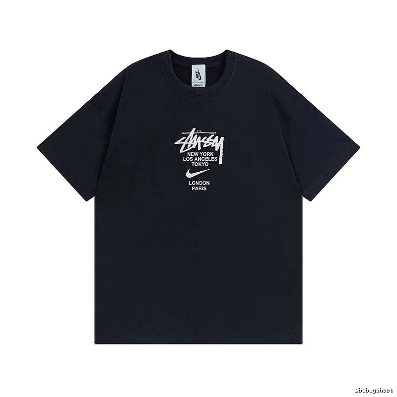 Stussy Black Spider Graphic T-Shirt Downtown Style Logo