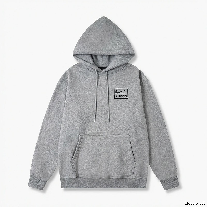 Stussy Co-branded Simple Style Grey Hoodie