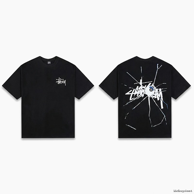 Stussy dark ripped style short-sleeve shirt