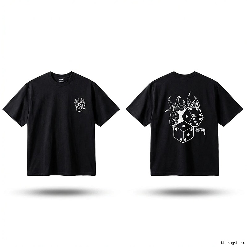 Stussy Dice Print Black T-shirt