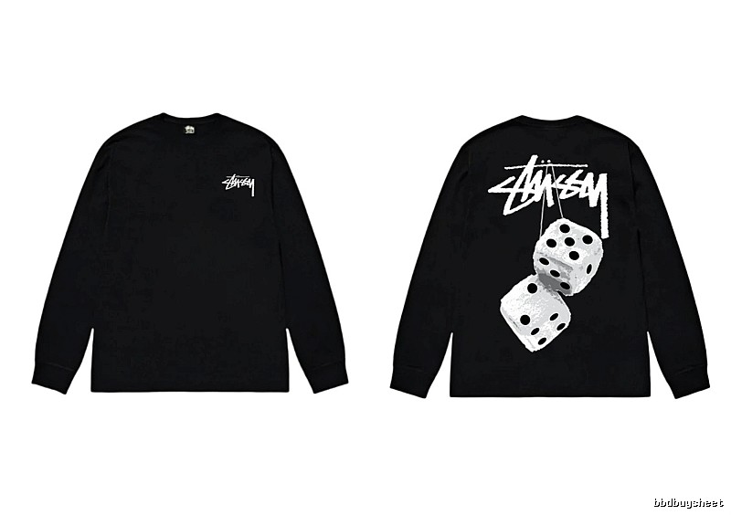 Stussy dice print style black long-sleeve