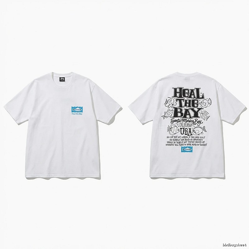 Stussy Healing Bay Collection White Short-sleeve Shirt
