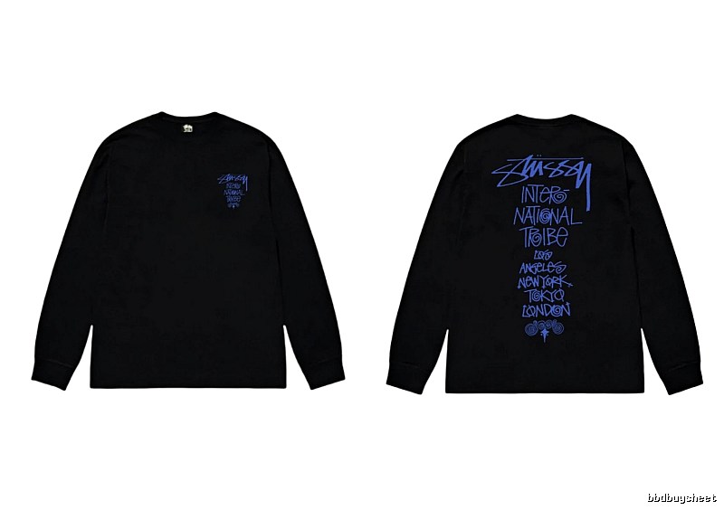 Stussy International Tribal Style Black Long-sleeve