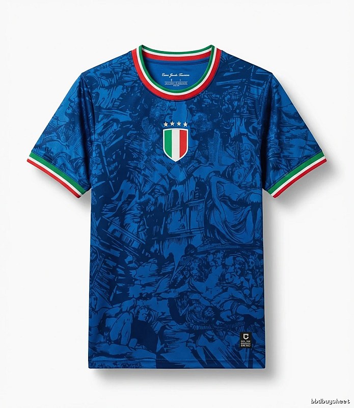 Stussy Italian retro style blue T-shirt