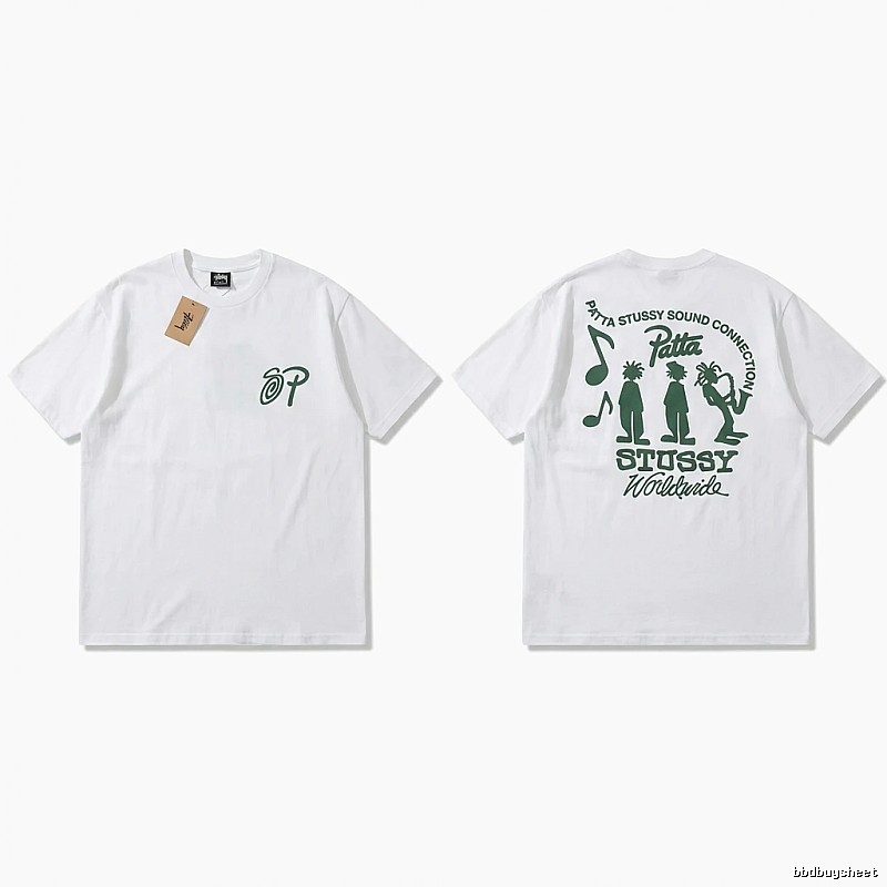 Stussy Music Print White T-shirt