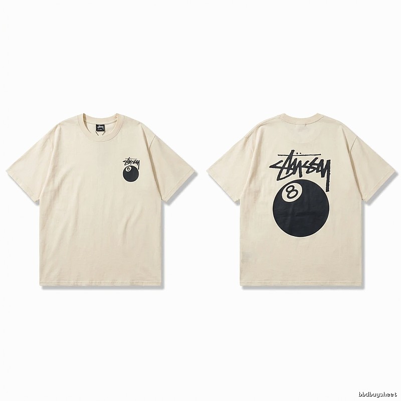 Stussy No.8 Ball Series Retro-Style T-Shirt