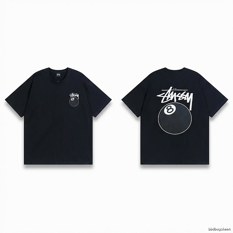 Stussy No.8 Ball Style Black T-shirt
