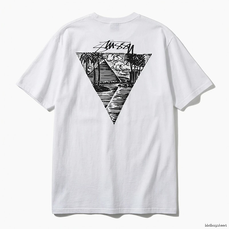 Stussy triangle print white T-shirt