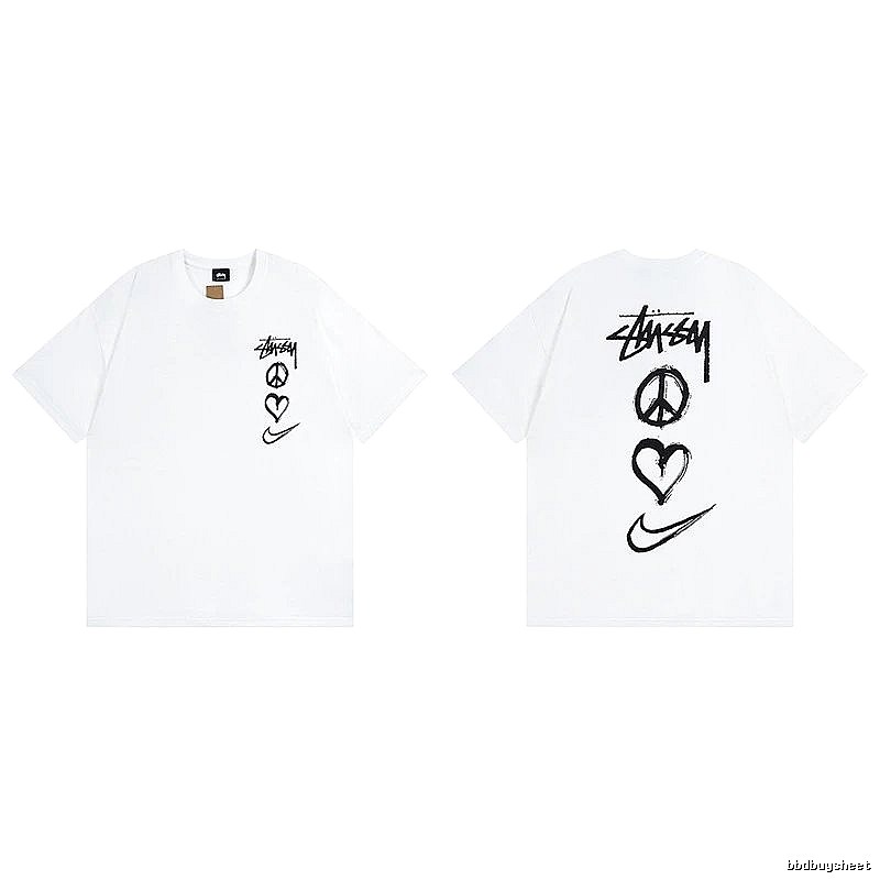 Stussy White Spider Graphic T-Shirt Logo Detail