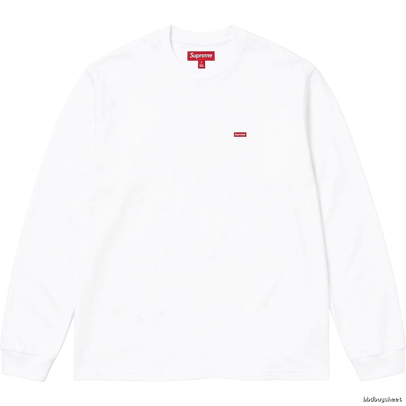 Supreme basic simple white long-sleeve
