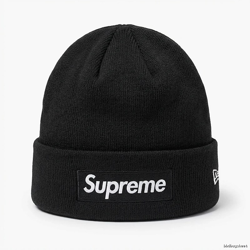 Supreme minimalist style black cold hat