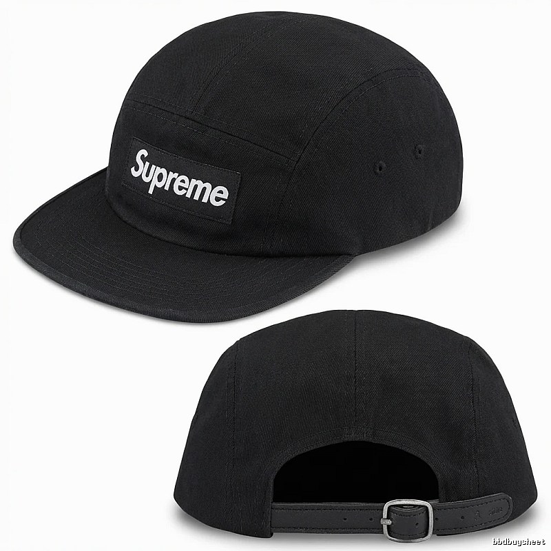 Supreme minimalist style black hat