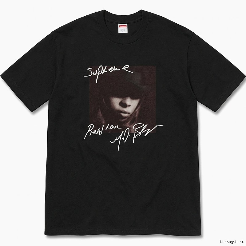 Supreme Real Love Style Black T-shirt