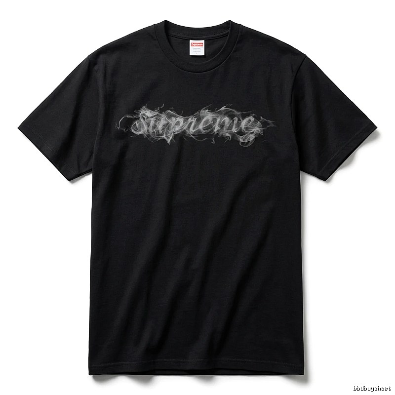 Supreme Smoke Style Black T-shirt