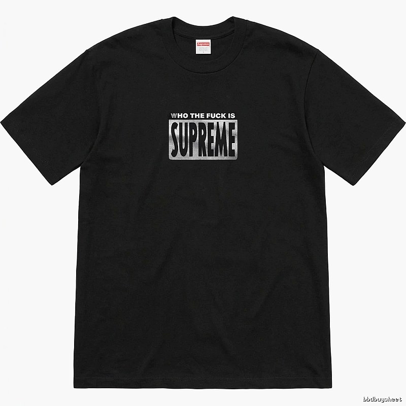 Supreme trendy and cool black short-sleeved shirt