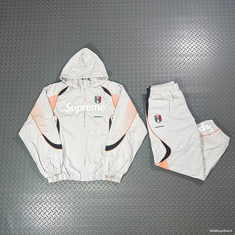 Supreme White Peach Matching Tracksuit Set