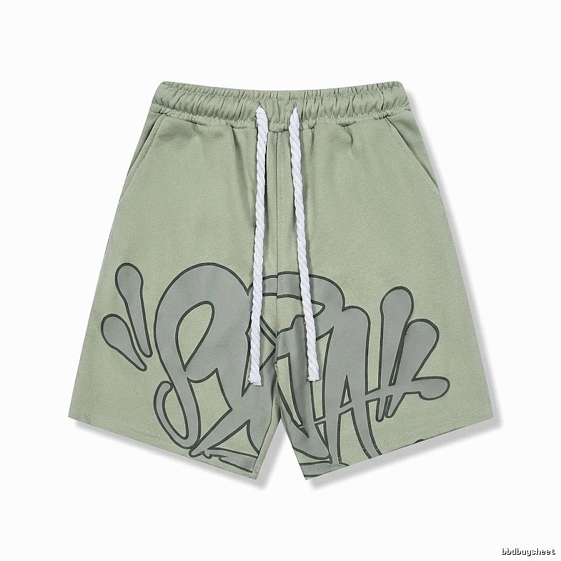 SynaWorld Graffiti Style Ash-Green Shorts