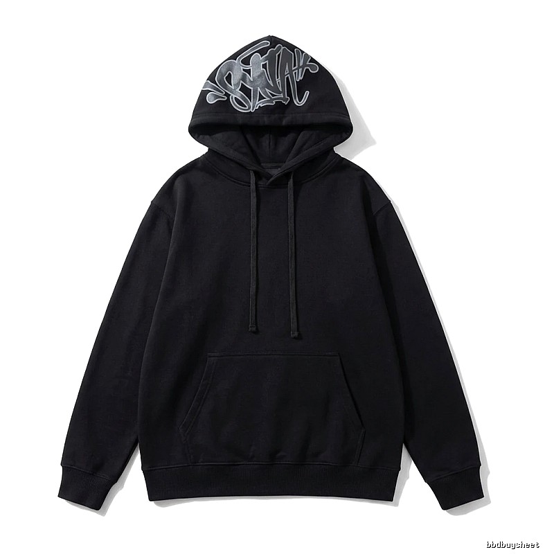 SynaWorld graffiti-style black hoodie