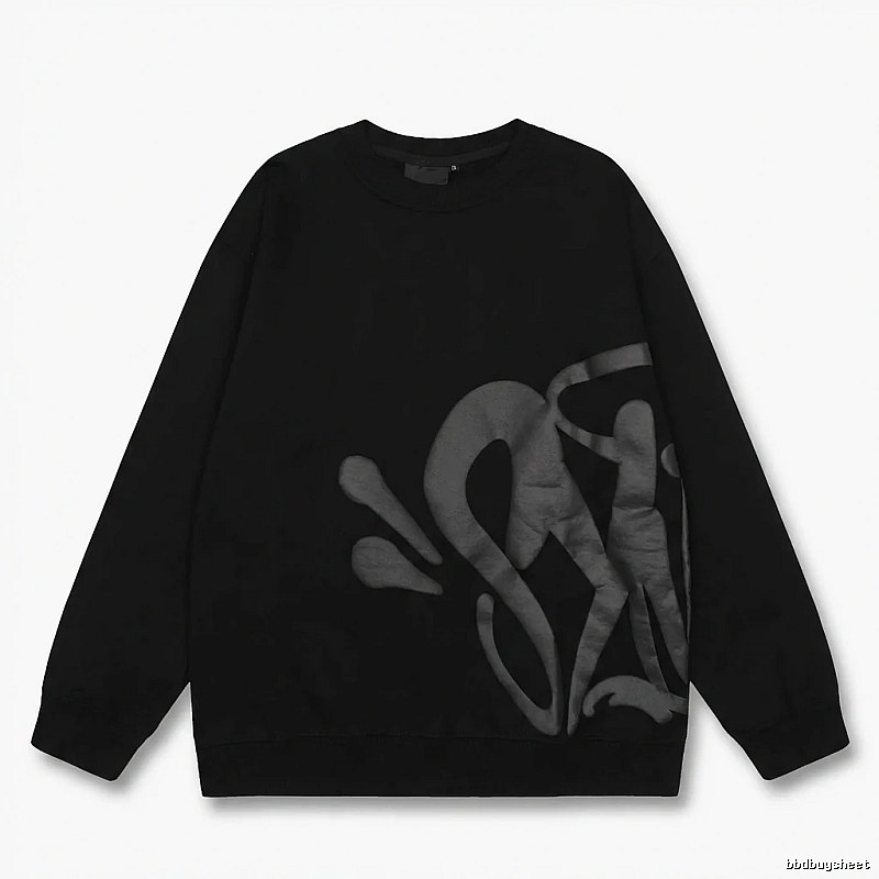 SynaWorld Graffiti Style Black Sweatshirt