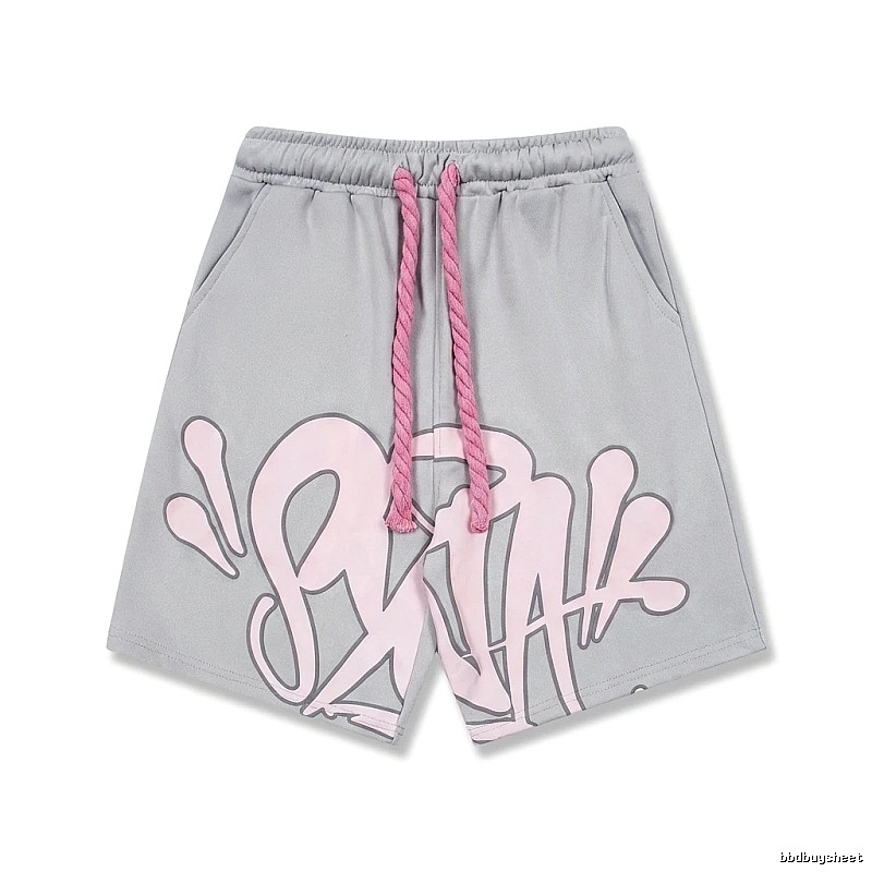 SynaWorld Graffiti-style Grey Shorts
