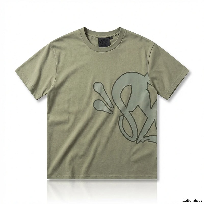 SynaWorld Graffiti Style Khaki T-shirt