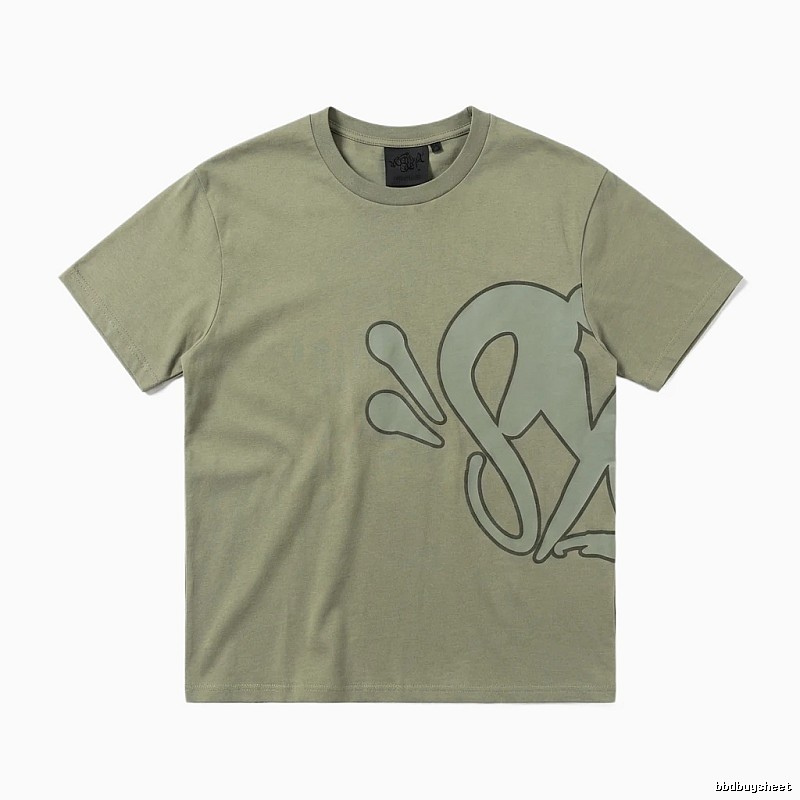 SynaWorld Graffiti Style Khaki T-shirt