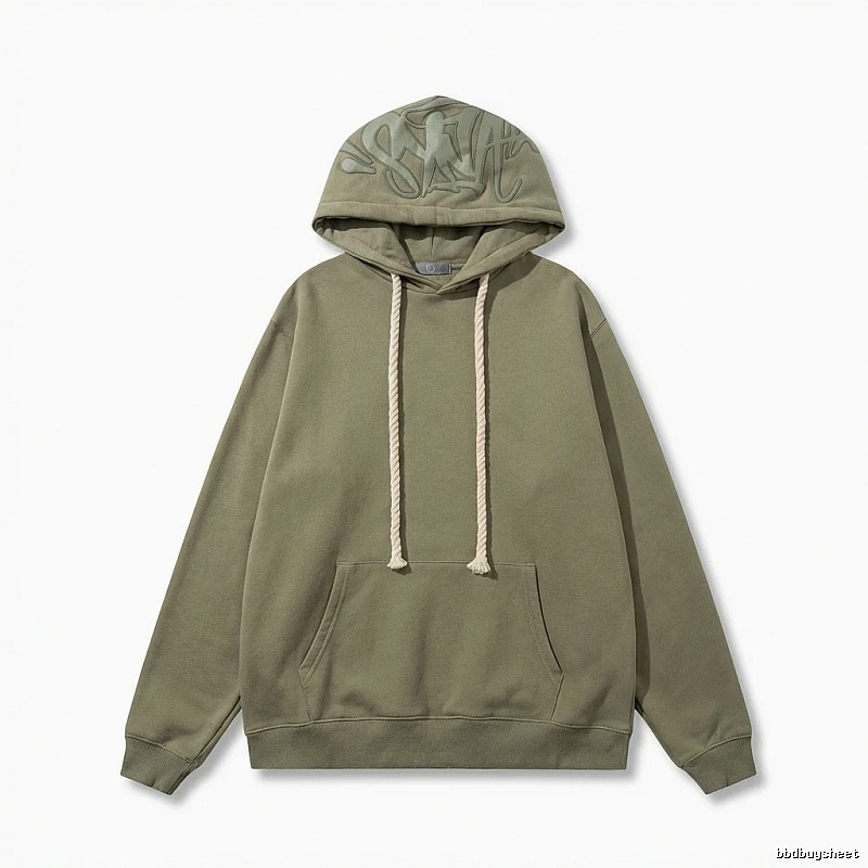SynaWorld Graffiti-style Olive Green Hoodie