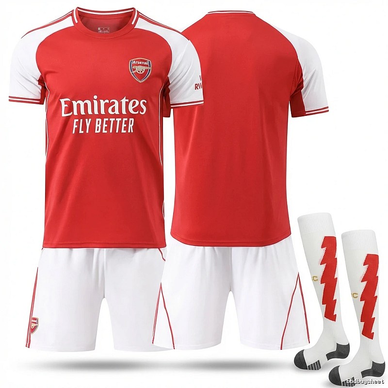 The classic red and white football kit of Arsenal.