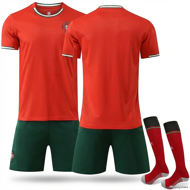 The red football uniform of the Portuguese national team.
