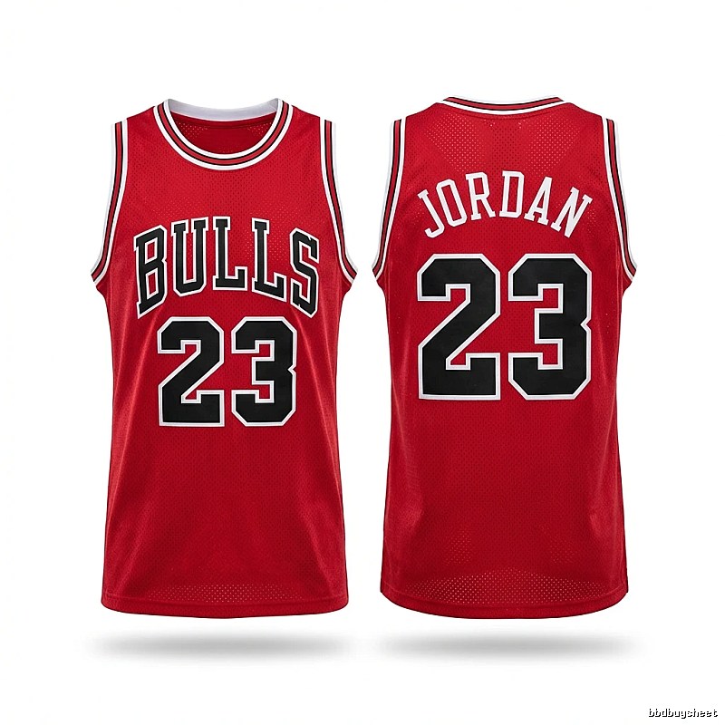 The retro red jersey of the Michael Jordan.