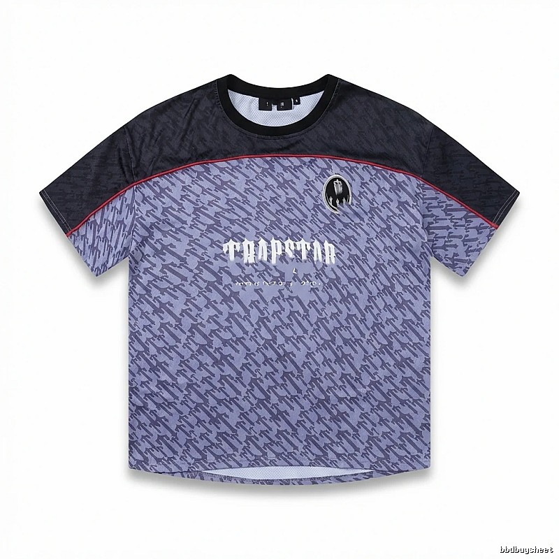Trapstar Dark Purple and Black Short-sleeve