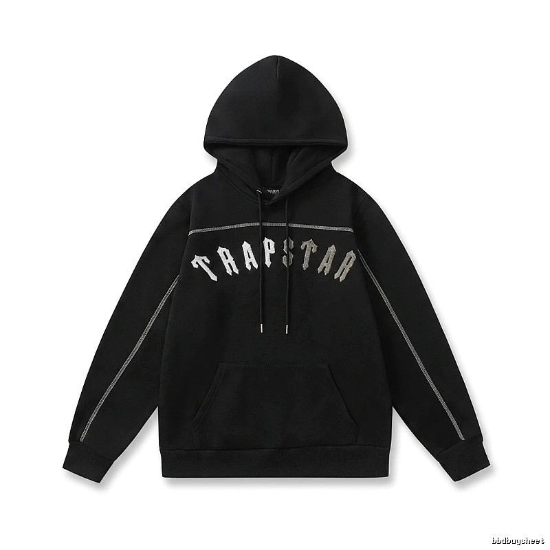 Trapstar Letter Black Tide Hoodie