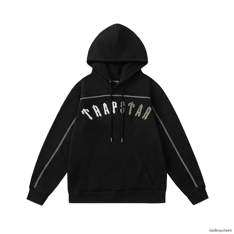 Trapstar letter-style black hoodie