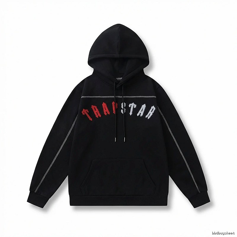 Trapstar letter-style black hoodie