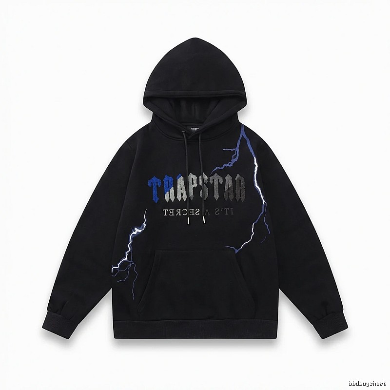 Trapstar Lightning Wind Black Hoodie