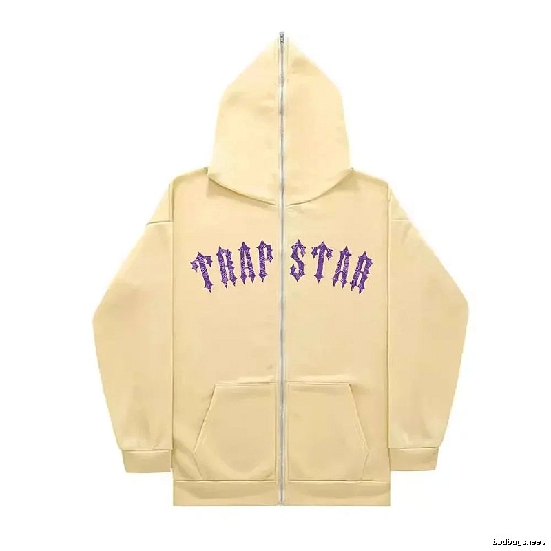 Trapstar Statement Graphic zip hoodie Black Zip Pink for Easy Pairing
