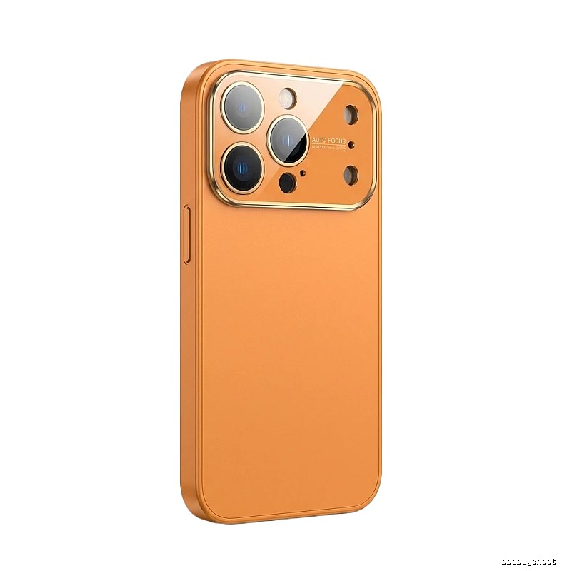 Trendy brand iPhone solid yellow phone case