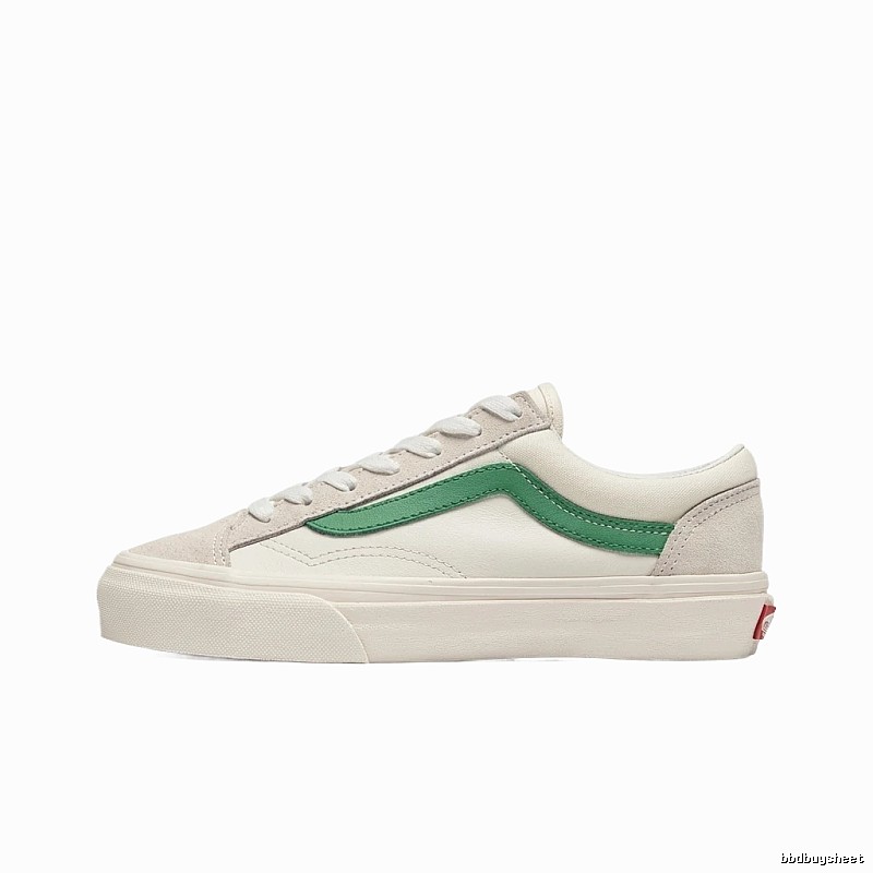 Vans Classic Green and White Color - Blocked Sneakers