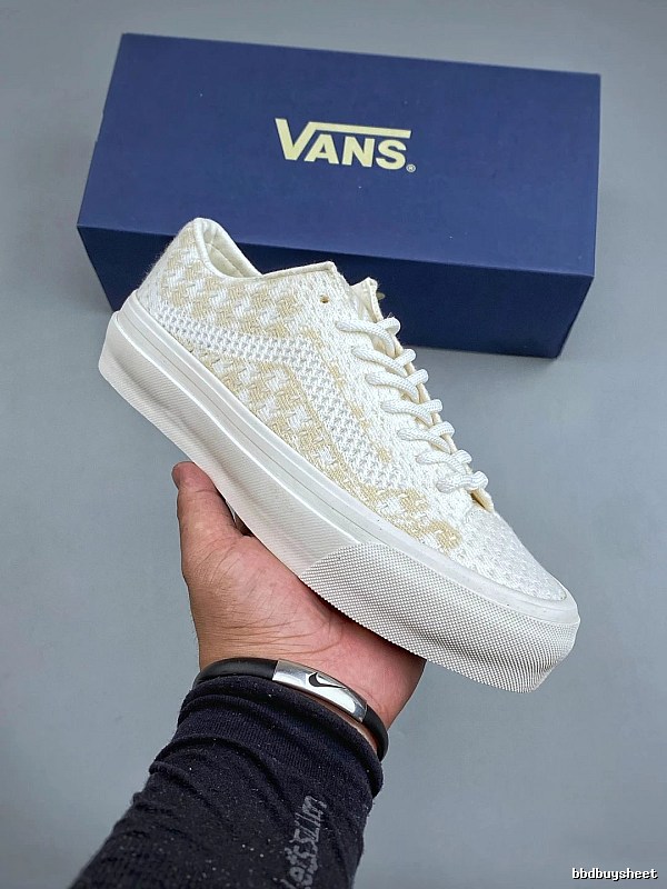 Vans Patterned Skate High-Tops, Cream and Black and Checker Detail