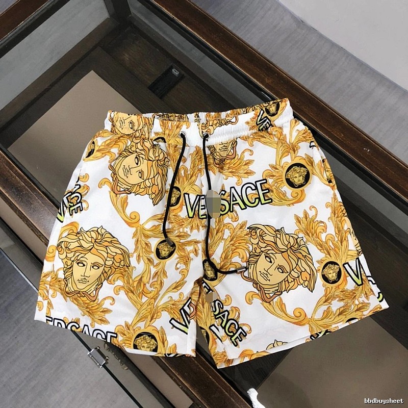 Versace Medusa Luxury Print White Shorts